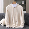 Pull Homme 100% Cachemire Vison À Capuche Coupe Ample MVLYFLRT – Tricot Épais Casual – 10 Coloris, S à XXXL – CLEVI Paris