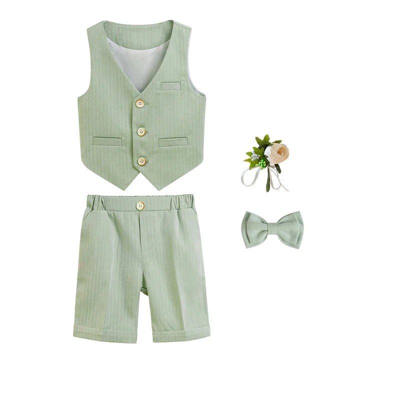 Costume été garçon, ensembles gilet et short – CLEVI Paris