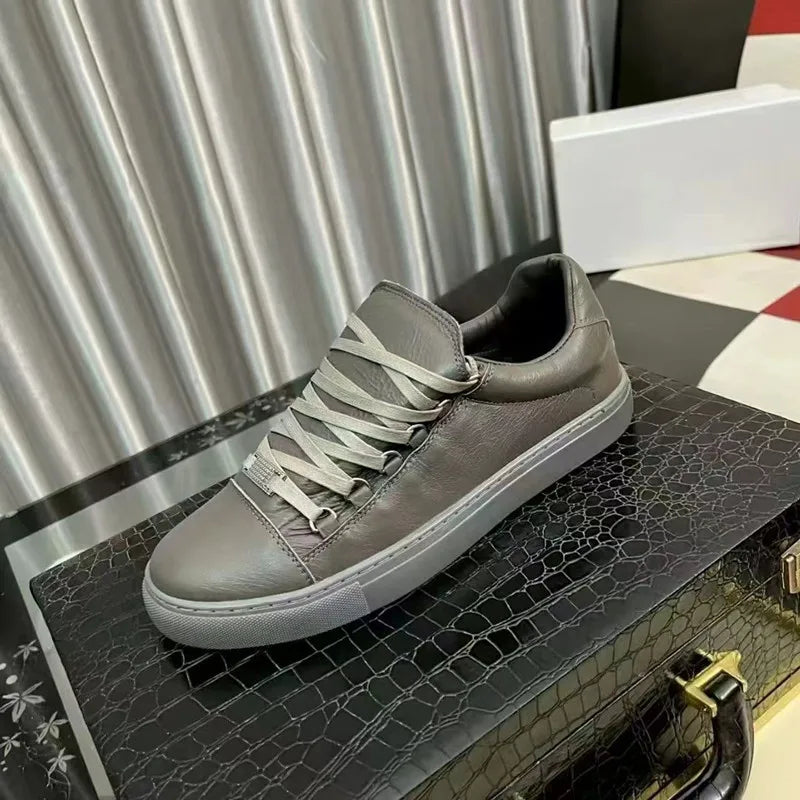 Sneakers Basses Cuir Véritable Boucle Cristal Homme EU 38-47 – CLEVI Paris