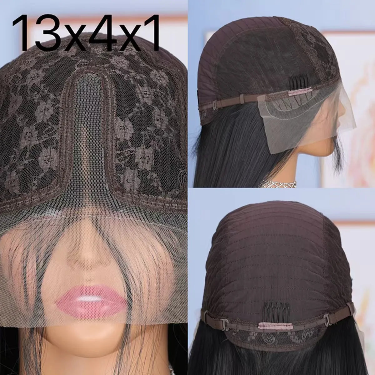 Perruque Synthétique Lisse 13x4x1 Lace Front Femme – CLEVI Paris