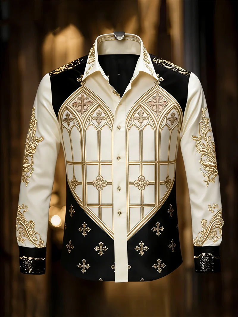 Chemise Homme à Motif Artistique 3D – CLEVI Paris