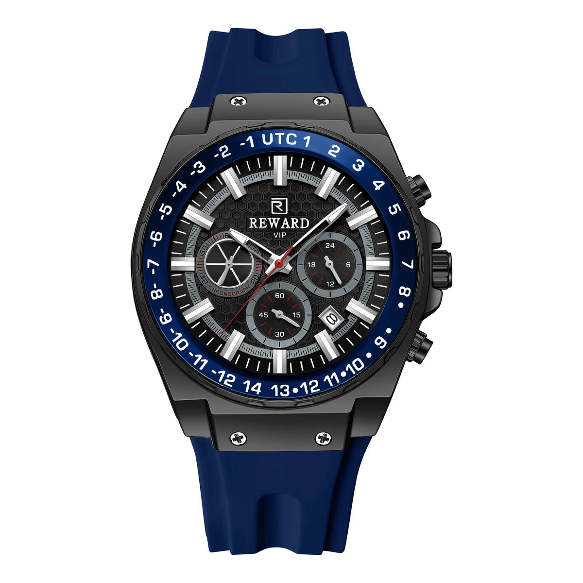 Montre Sport Quartz Chronographe REWARD Homme Silicone – CLEVI Paris