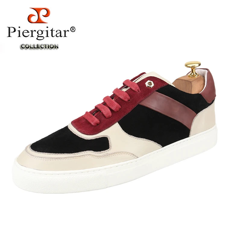 Sneakers Luxe Cuir Veau Daim Patchwork Homme – CLEVI Paris