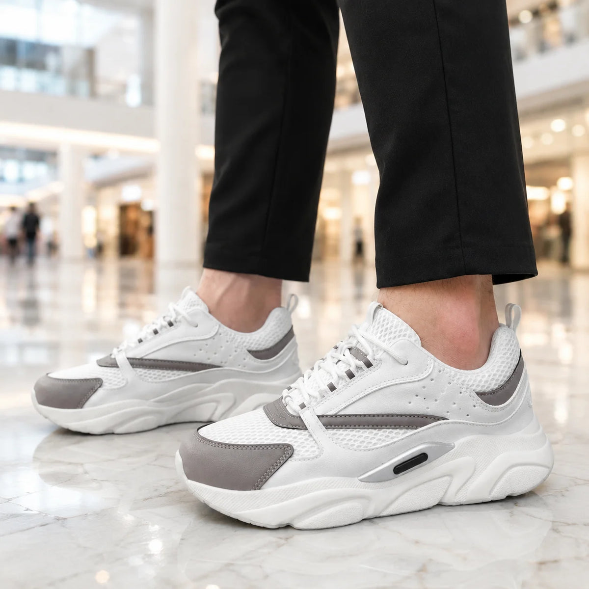 Sneakers homme à lacets et semelle épaisse – CLEVI Paris