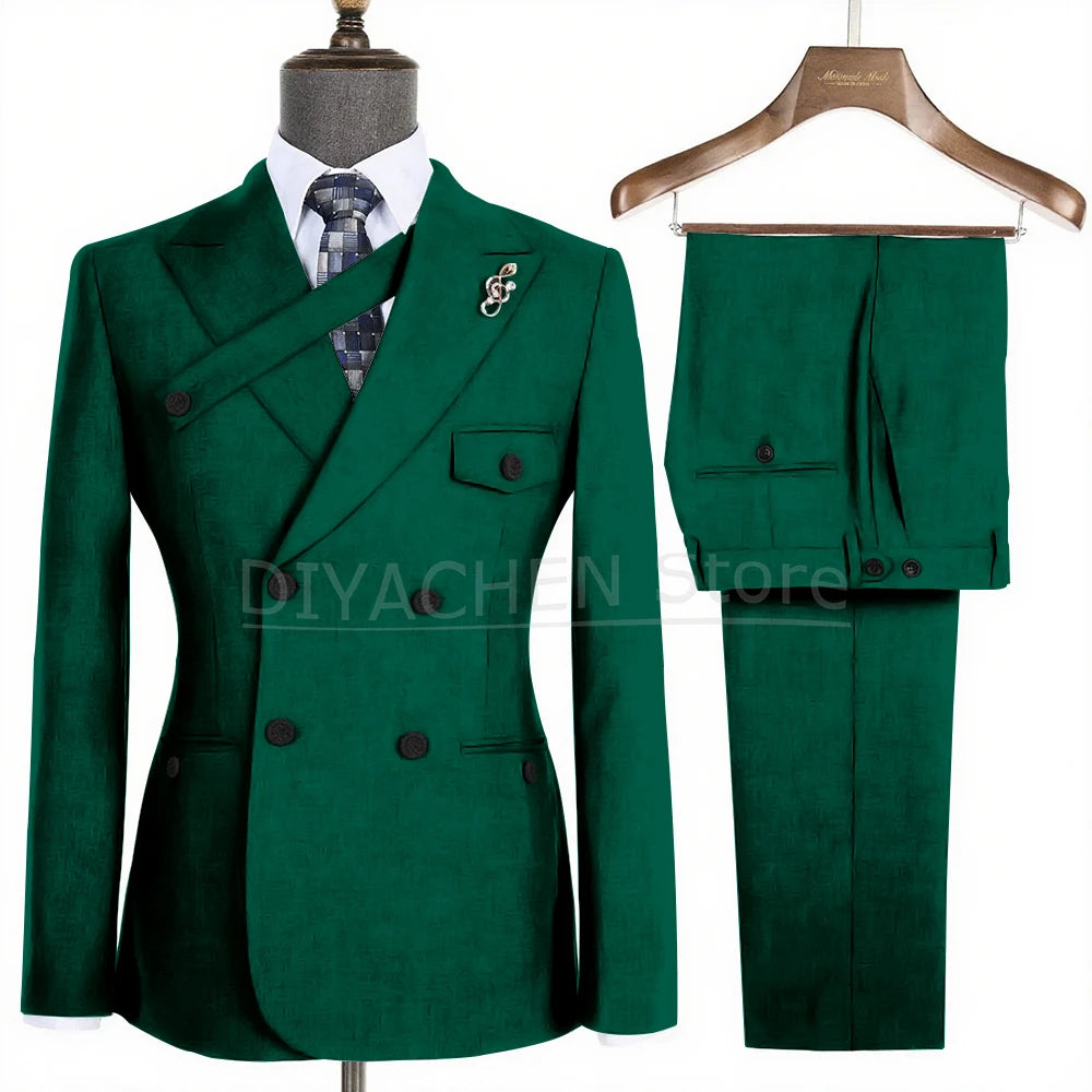 Costume homme croisé à revers pointus – CLEVI Paris