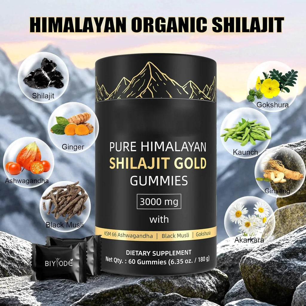 Shilajit, 60 gommes à mâcher en flacon – CLEVI Paris