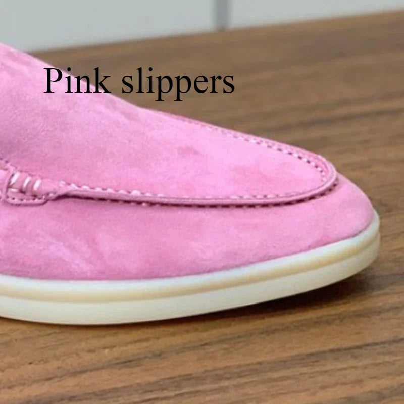 Mules Unisexe Cuir Véritable Peau de Mouton Plates Été EU 35-47 Multicolore – CLEVI Paris