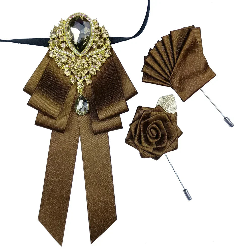 Ensemble nœud papillon 3 pièces, fleurs – CLEVI Paris