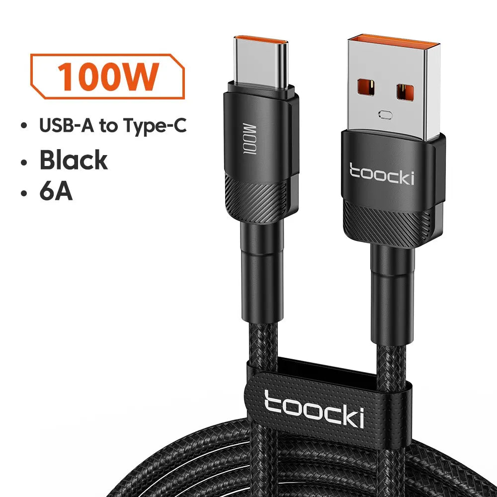 Câble Toocki Charge Rapide USB-C Lightning 60W 100W Tressé – CLEVI Paris
