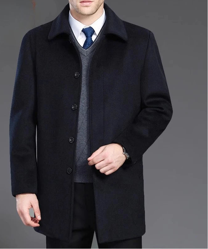 Manteau homme en cachemire et laine – CLEVI Paris