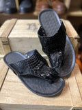 Tongs homme en cuir véritable à bout ouvert – CLEVI Paris