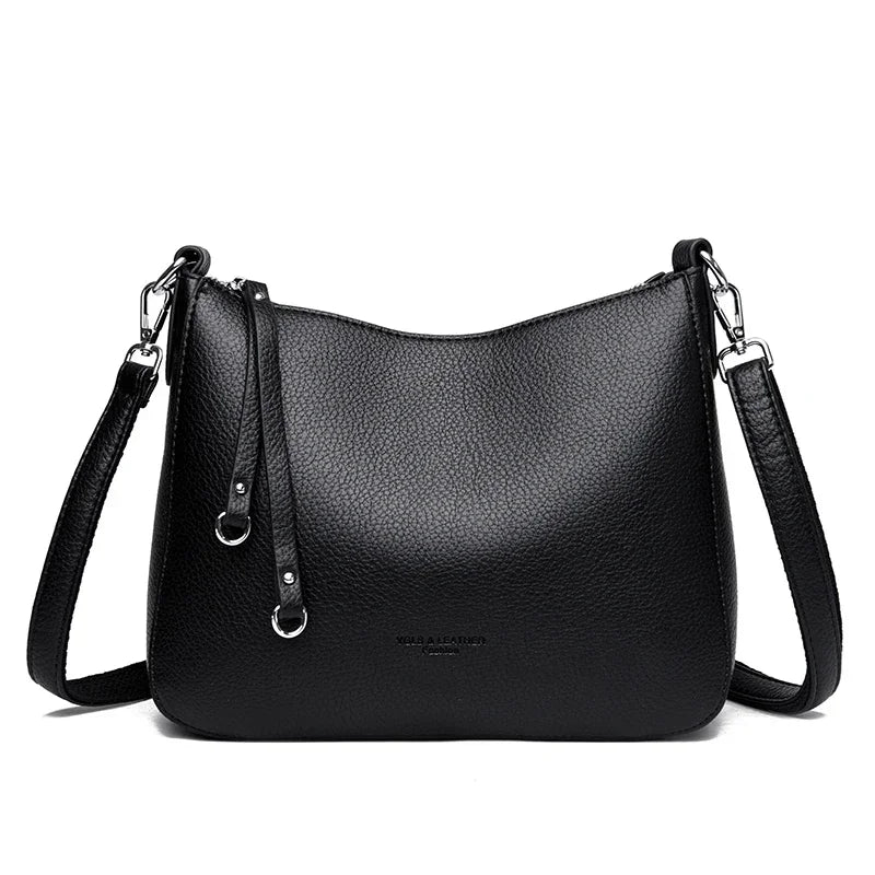 Sac Bandoulière Femme Cuir Microfibre Souple 28x22cm – CLEVI Paris