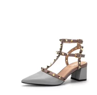 Escarpins Bride T-Strap Talon Carré 5,5cm Cuir Verni Femme – CLEVI Paris