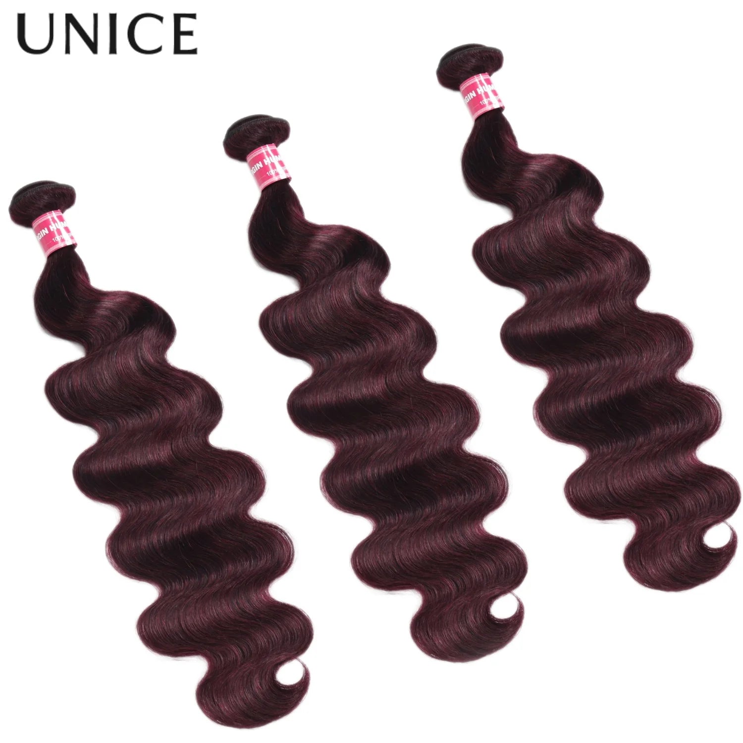 Bundles Body Wave Cheveux Humains Brésiliens Remy — Couleur Black Cherry Violet | 1, 3 ou 4 Pièces – CLEVI Paris