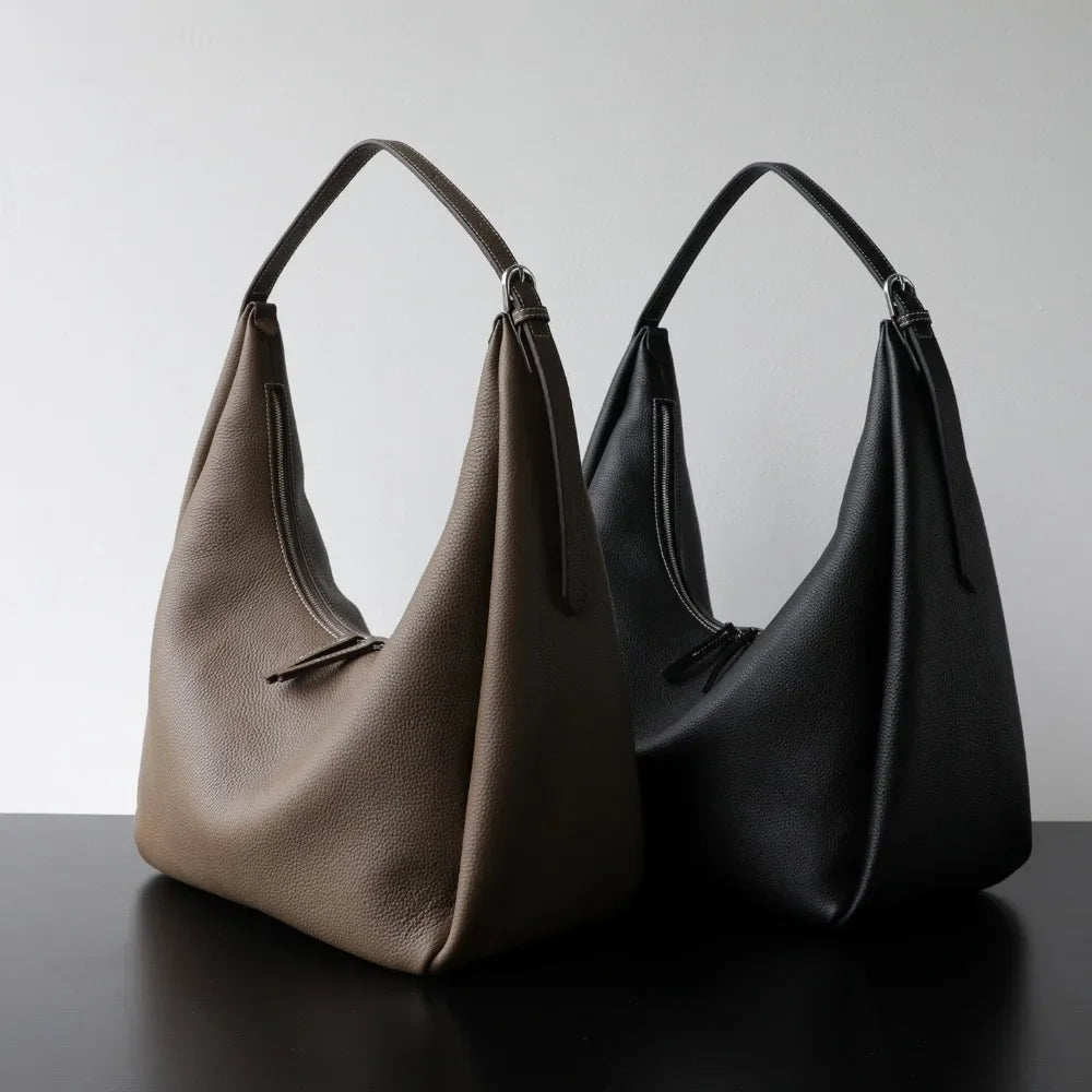 Sac Hobo Femme Cuir PU Grain 28x15x40cm – CLEVI Paris