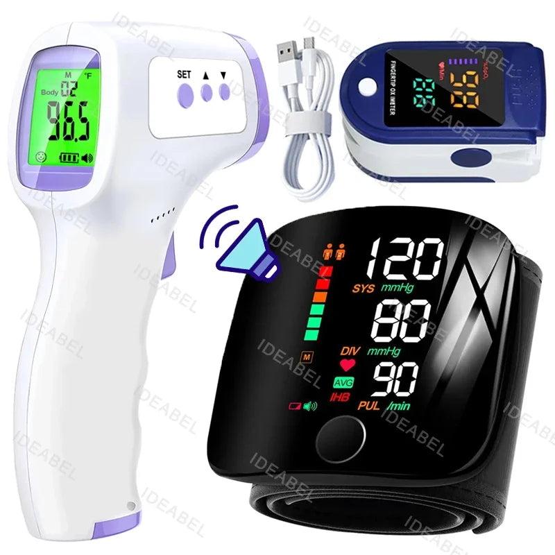 Tensiomètre Poignet LCD Rechargeable Vocal Auto 18 Designs – CLEVI Paris