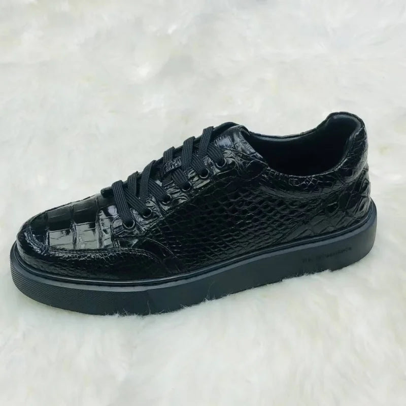 Sneakers basses homme noires à lacets – CLEVI Paris
