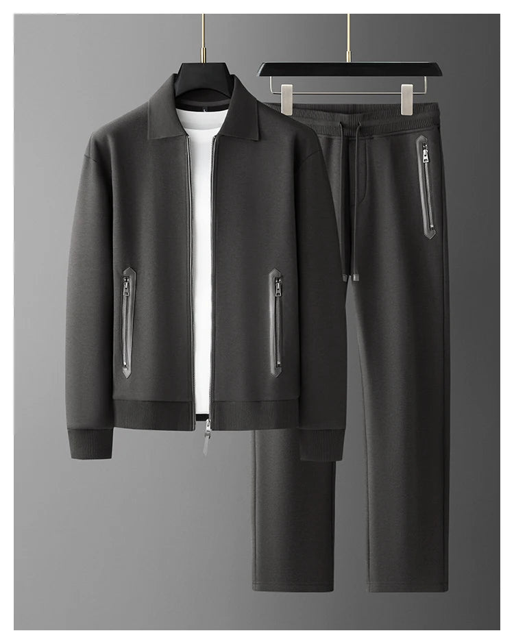 Ensemble homme en maille à poches zippées – CLEVI Paris