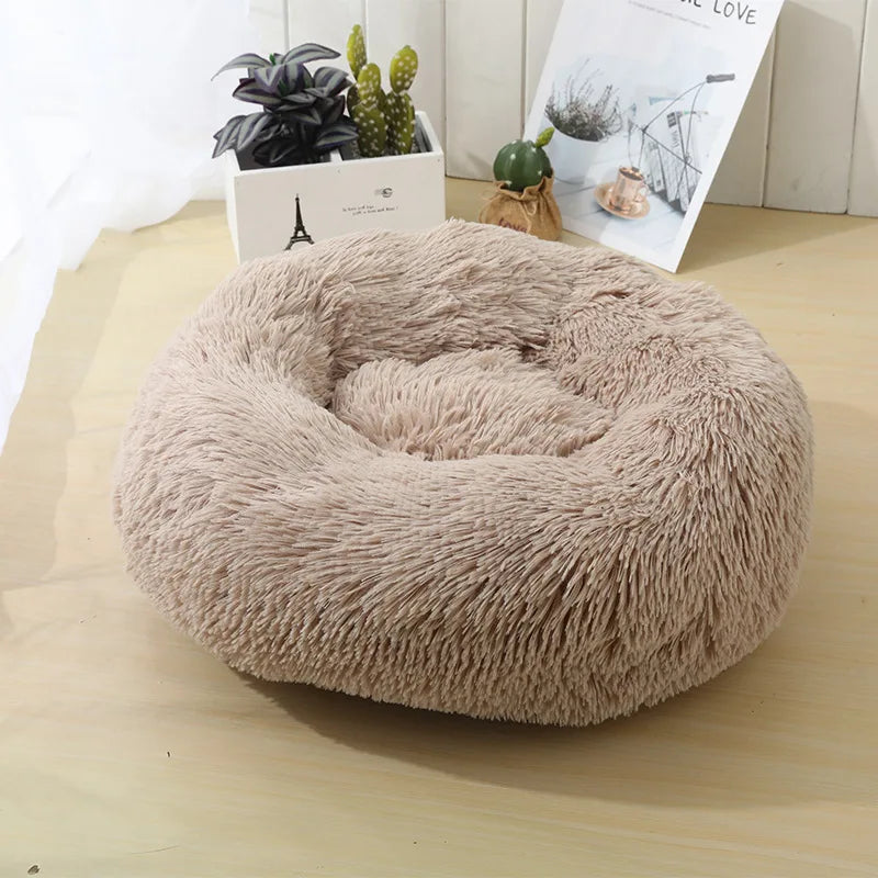 Panier rond en peluche pour chien et chat – CLEVI Paris