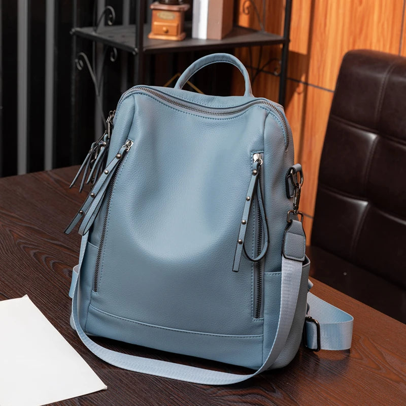 Sac à Dos Femme Convertible Cuir PU Rétro – CLEVI Paris