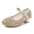 Sandales fille à talons et paillettes – CLEVI Paris