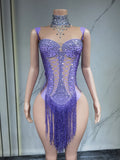 Body de scène à franges et strass femme – CLEVI Paris