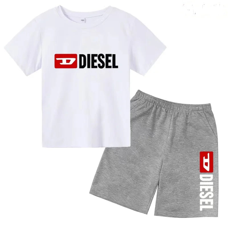 Ensemble enfant T-shirt à lettres et short – CLEVI Paris