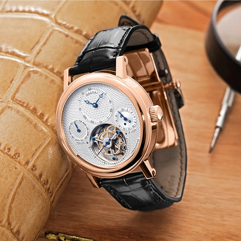 Montre Homme Tourbillon Manuel HAOFA K009 – Boîtier Or Massif 18K Verre Saphir Édition Limitée – CLEVI Paris