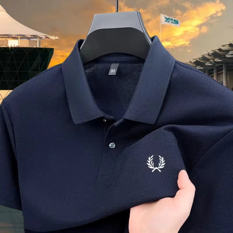 Polo Homme 100% Coton Broderie Épi Slim Fit Anti-Froissage Golf Casual Été M-4XL – CLEVI Paris