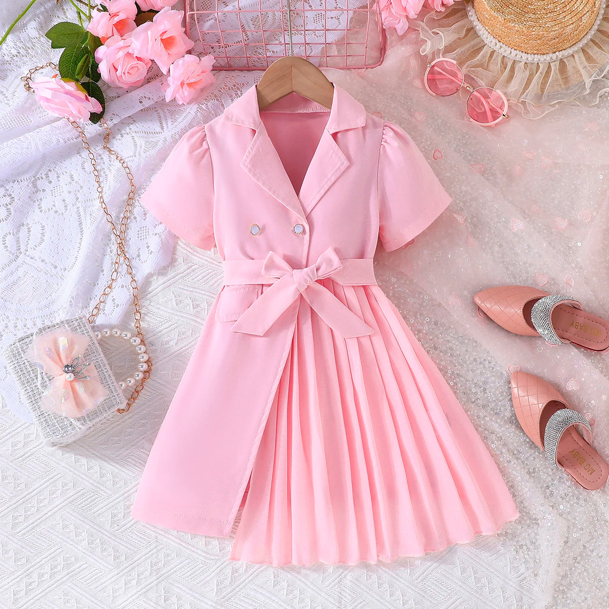 Robe blazer fille à revers – CLEVI Paris