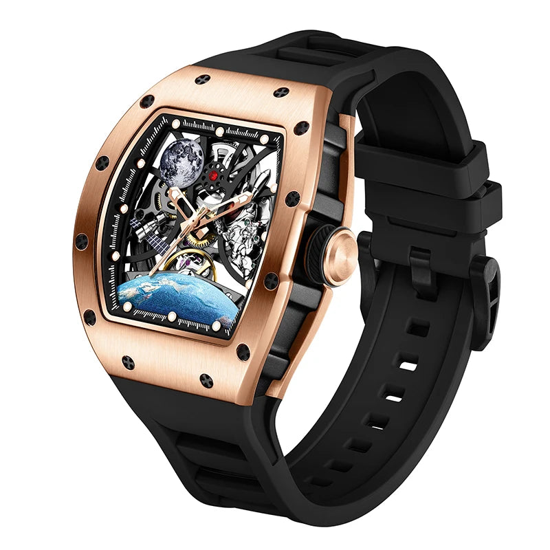 Daniel Gorman 919014 Montre Homme Automatique Squelette Tonneau Sport – CLEVI Paris