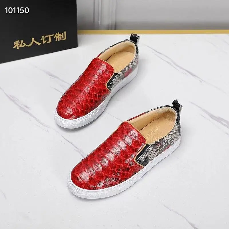 Chaussures unisexes en cuir effet serpent – CLEVI Paris