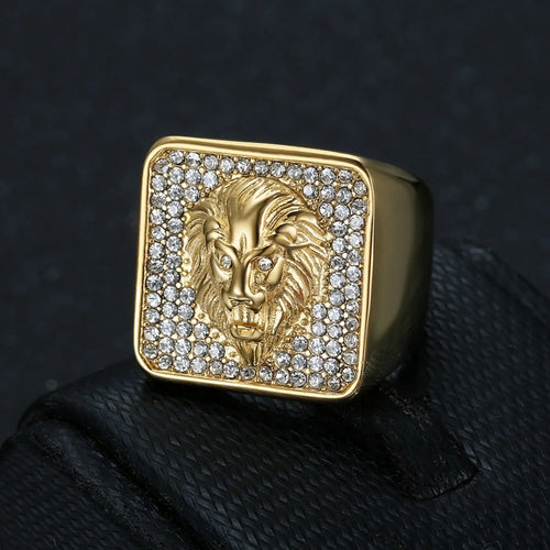 Bague tête de lion en acier inoxydable – CLEVI Paris