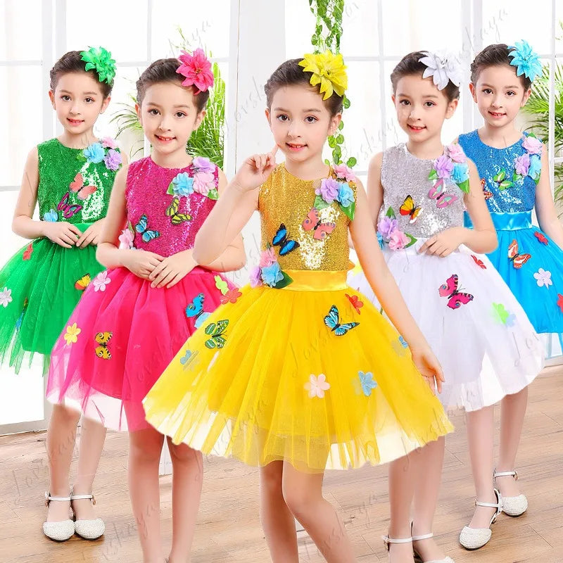 Robe de cérémonie fille tulle et paillettes – CLEVI Paris