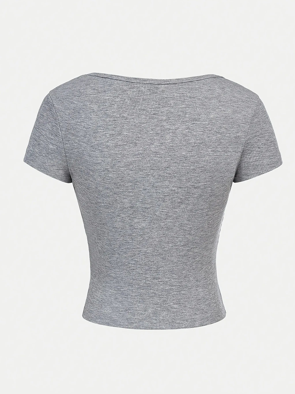 Ensemble fille côtelé haut et short gris – CLEVI Paris