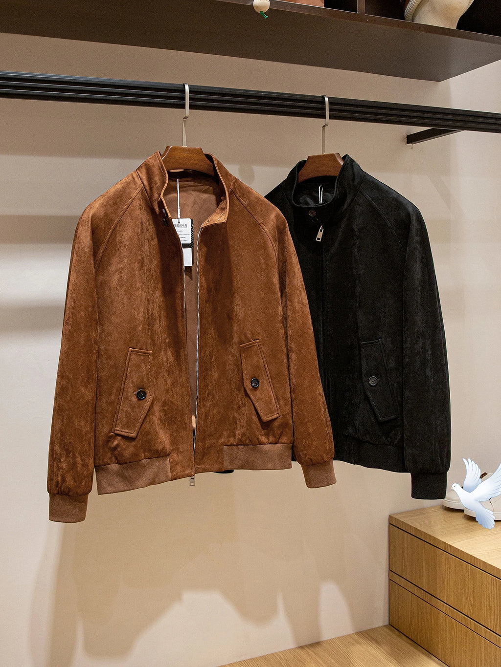 Veste Harrington homme effet daim – CLEVI Paris