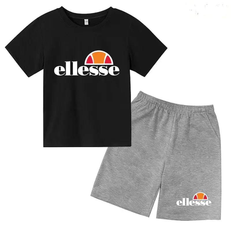 Ensemble enfant imprimé T-shirt et short – CLEVI Paris