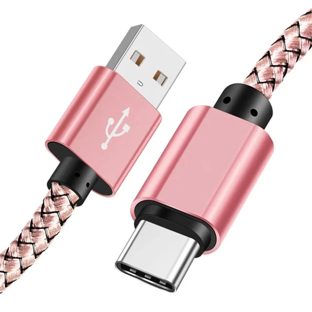 Câble USB-A vers USB-C Nylon Tressé Charge Rapide 1m 2m 3m – CLEVI Paris