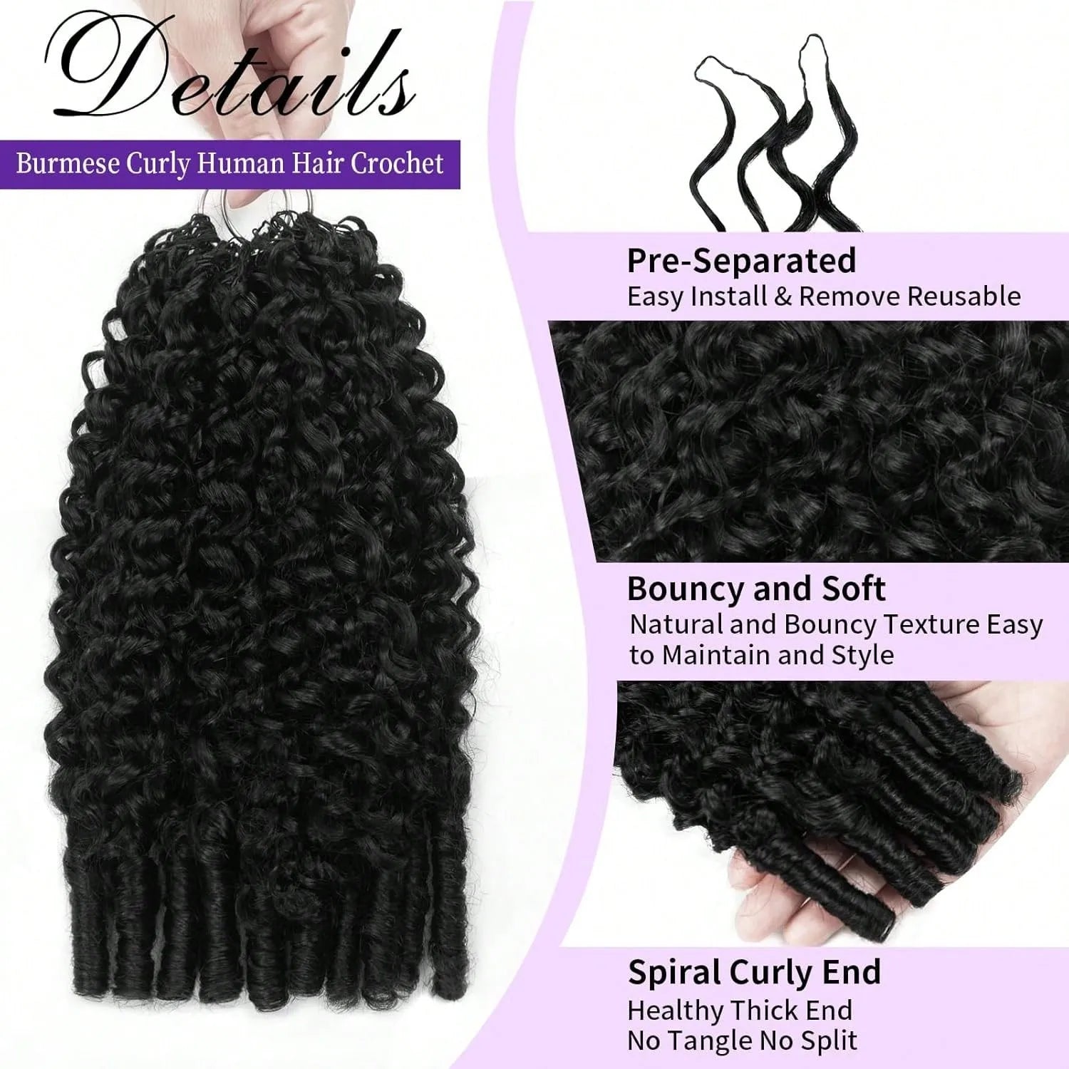 Extensions Cheveux Crochet Bouclées Remy Hair – CLEVI Paris