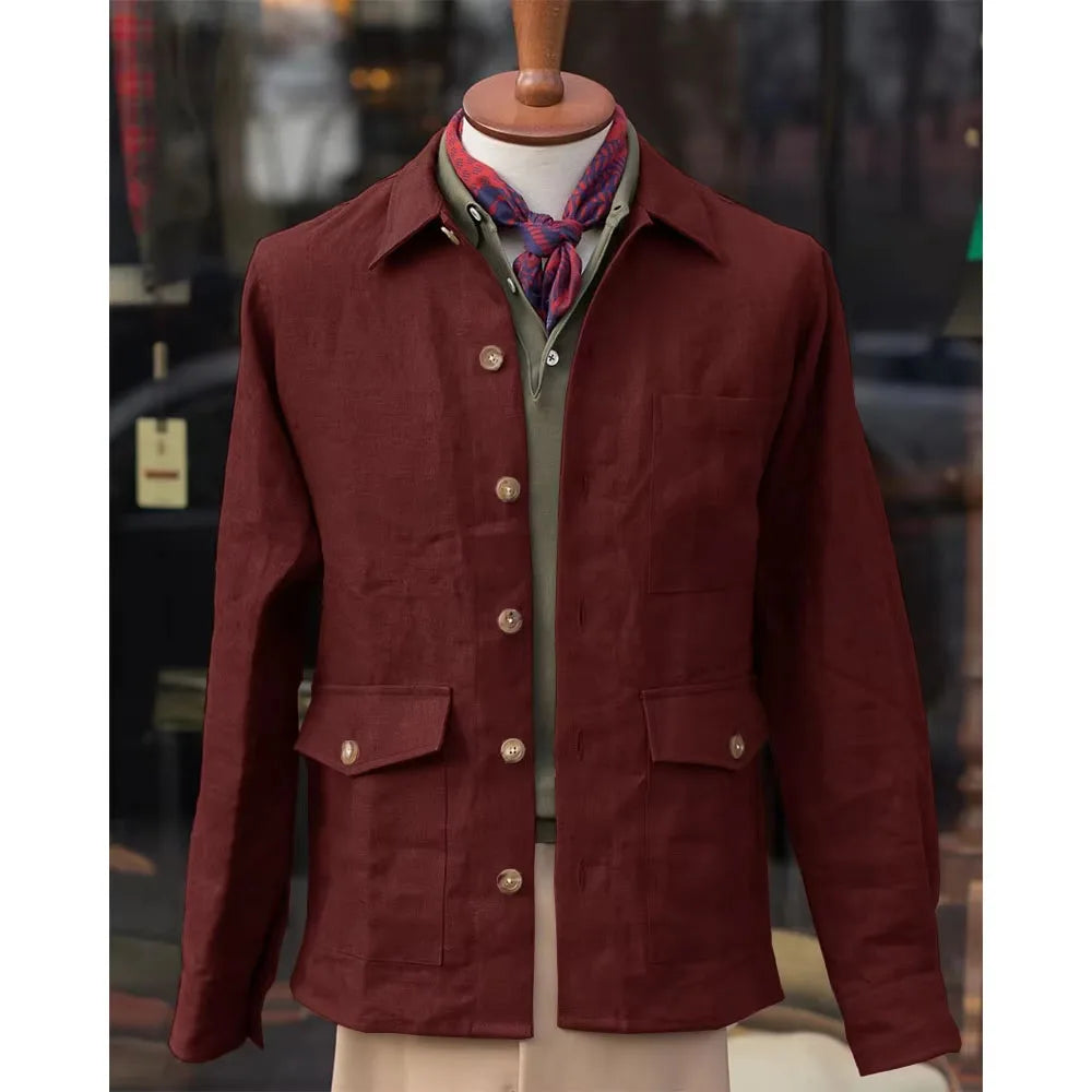 Veste Safari Homme Coton et Lin – CLEVI Paris