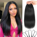Extensions Crochet Yaki Straight Cheveux Humains Invisible Knots Boho Braids – CLEVI Paris