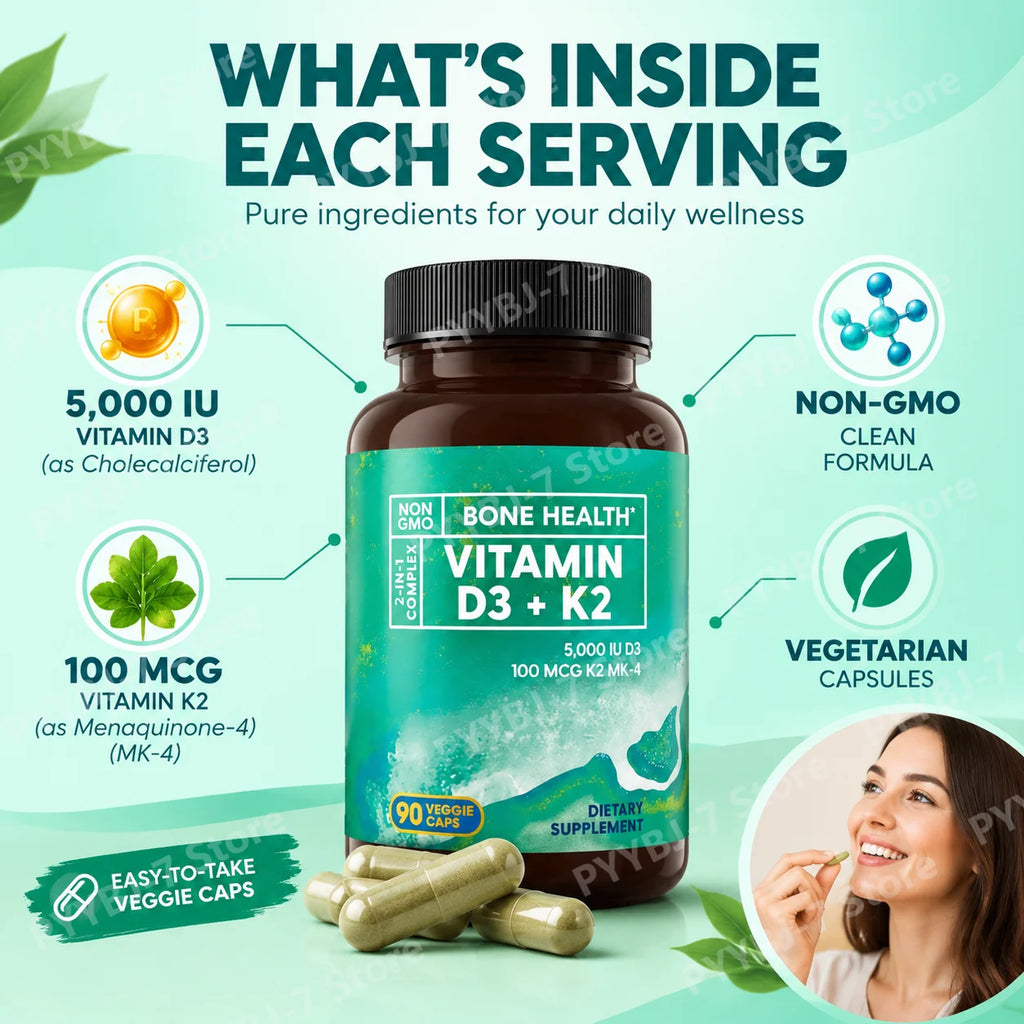 Vitamines D3 et K2, 90 gélules – CLEVI Paris
