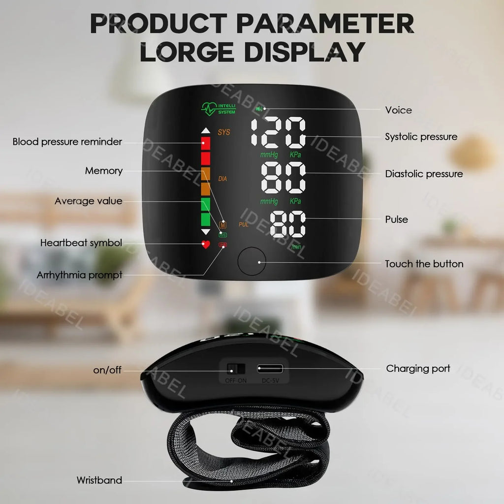 Tensiomètre Poignet LCD Vocal Rechargeable – CLEVI Paris