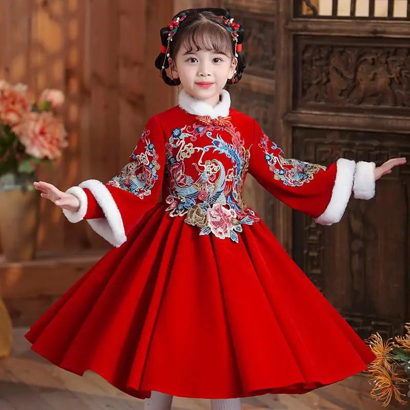 Robe Hanfu fille brodée pour fêtes – CLEVI Paris