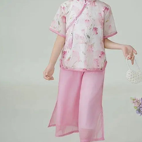 Ensemble de danse fille à motif floral – CLEVI Paris