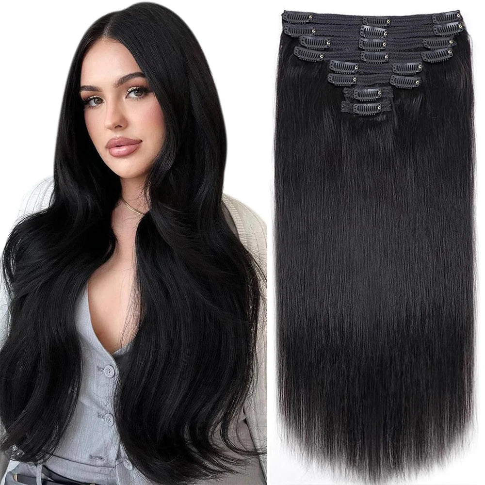 Extensions Clip-in Straight Cheveux Humains – CLEVI Paris