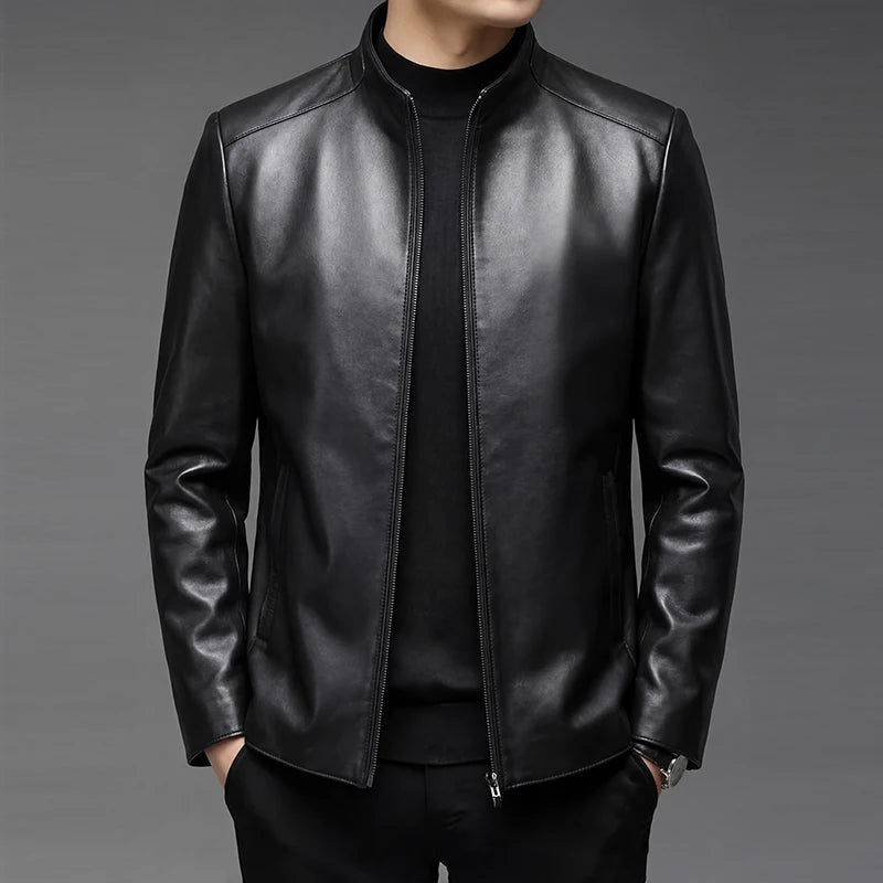Veste homme noire zippée, deux cols au choix – CLEVI Paris