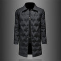 Manteau long homme en duvet à col rabattu – CLEVI Paris