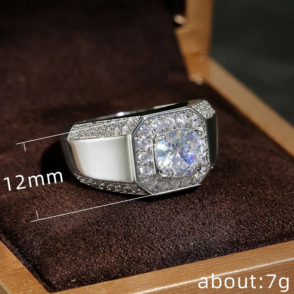 Bague Homme Argent 925 Zircon – CLEVI Paris