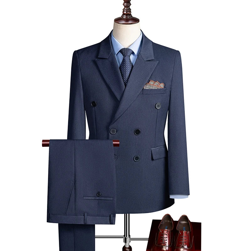 Smoking homme croisé bleu marine – CLEVI Paris
